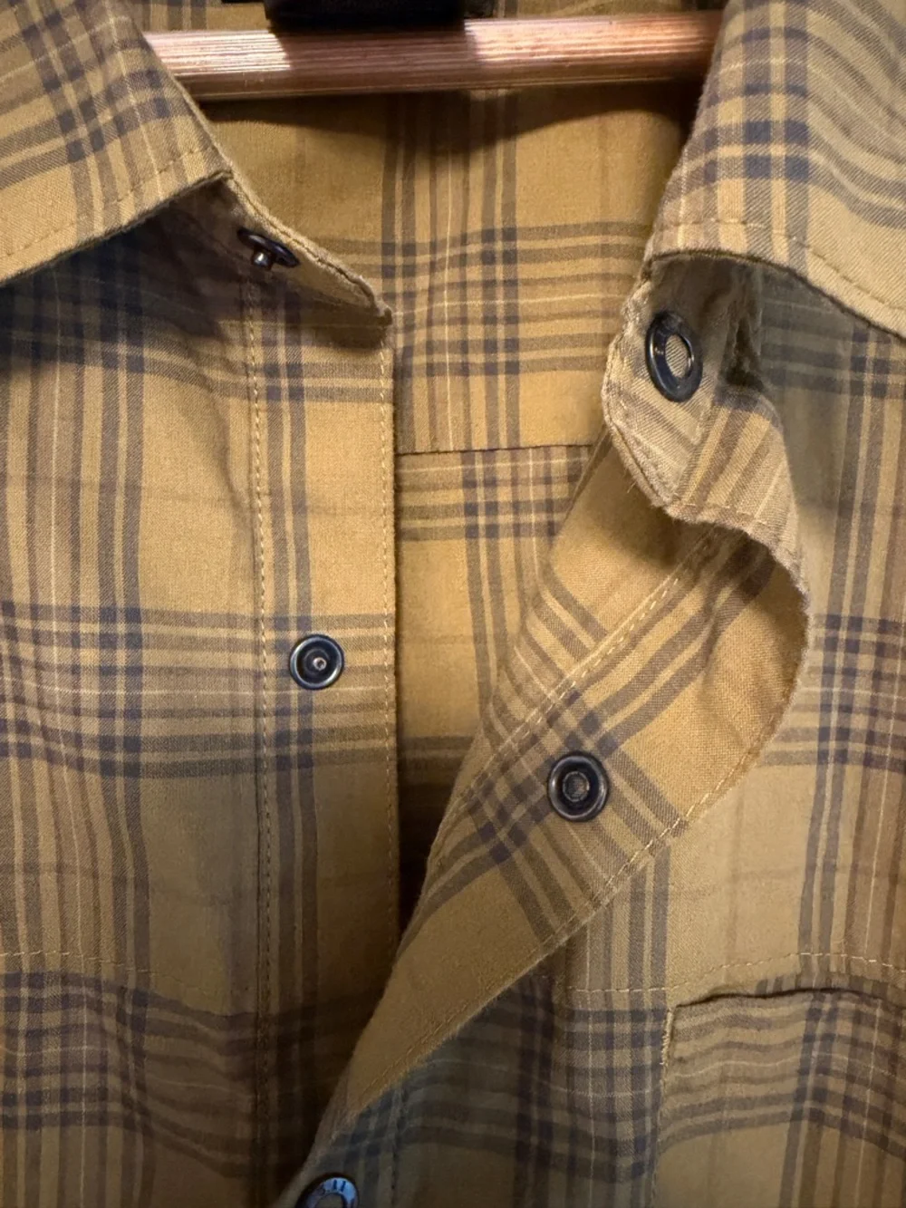 5.11 Tactical Men's Mustard Plaid Button-Down Shirt - Picture 4 of 8